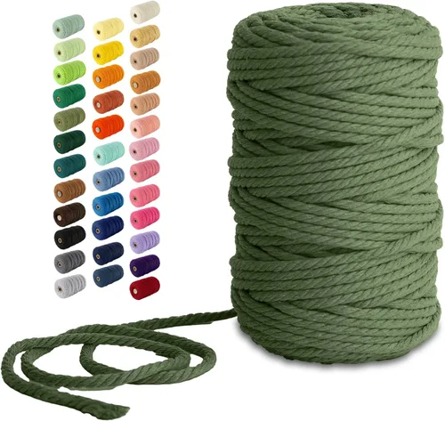 Vista 58 de Nook Theory Hilo de macramé de 3mm 109 yardas - Cuerda de macramé suave de 4mm, 5mm perfecta para nudos - Suministros de macramé para colgadores