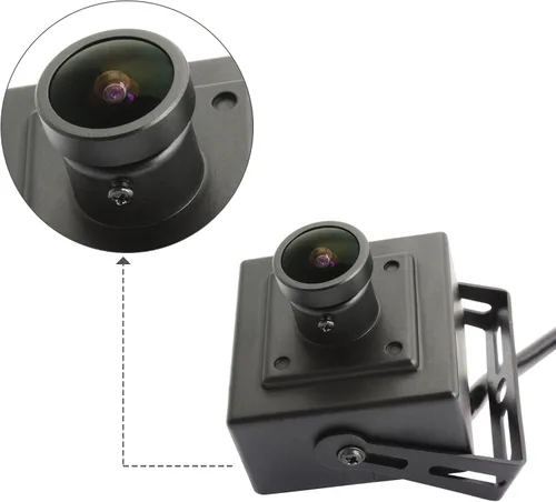 Vista 3 de ELP Cámara de ojo de pez USB 170 grados 960 p Cámara web de poca luz gran angular para computadora Raspberry Pi Mini UVC USB2.0 Lightburn Cámara