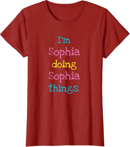 Vista 44 de Sophia - Camiseta con texto personalizado para niñas