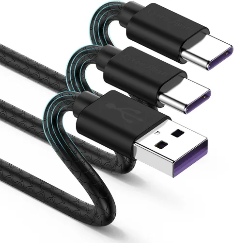 Vista 15 de [Paquete de 5 de 1 pie] Compatible con Samsung Galaxy S9 S10 S8 Plus Cable Cargador (Carga Rápida 3A), Cable Cargador TPE USB C Tipo C, USB A a Tipo