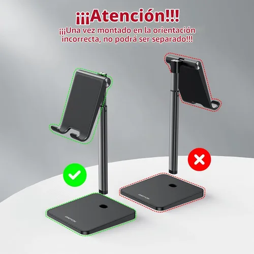 Vista 2 de OMOTON Soporte para Celular, Soporte de Escritorio con Altura y Ángulo Ajustable para iPhone Air /17/17 Pro/XS Max/XR, Samsung Galaxy S20 / S10 / S9