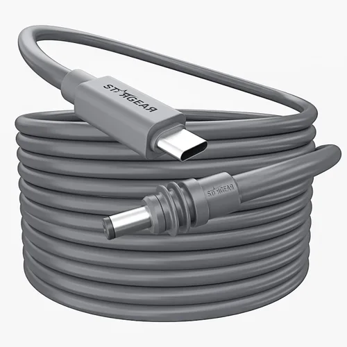 Vista 13 de Cable Mini Starlink de 6.5 pies, 18AWG 140W Cable de Alimentación Starlink USB C a DC, Conector Barrel Impermeable, Mini Accesorios Funcionan