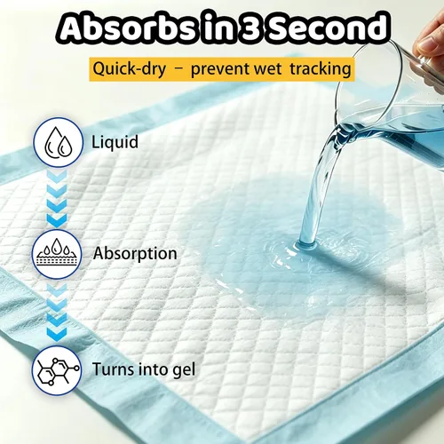 Vista 11 de 100 Count Dog Pee Pads 34" x 28", Super Absorbent Leak-Proof Training Pads