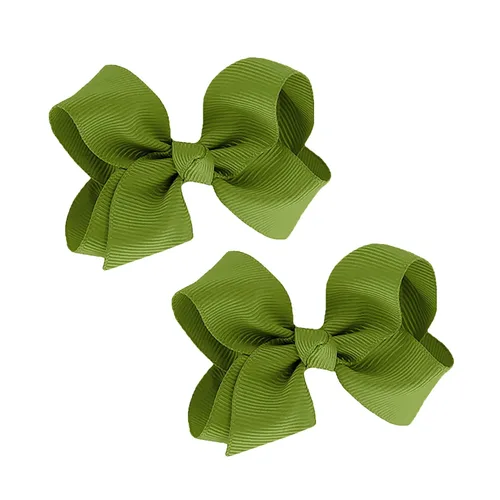Vista 8 de WD2U - Juego de 2 lazos pequeños de grogrén de 3 pulgadas, pinzas de cocodrilo para bebé (verde manzana)