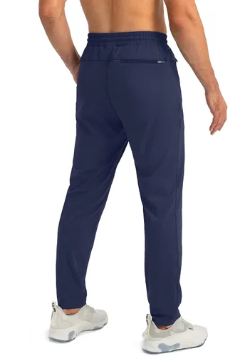Vista 3 de G Gradual Pantalones deportivos para hombre con bolsillos con cremallera, pantalones deportivos cónicos para entrenamiento, correr, correr