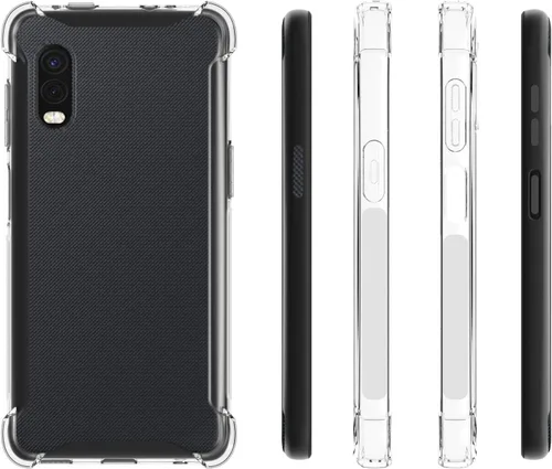 Vista 2 de USTIYA Funda para Samsung Galaxy XCover Pro Clear TPU Cuatro Esquinas Funda Protectora Transparente Suave Funda