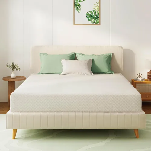 Vista 13 de Colchón individual de 5 pulgadas de espuma viscoelástica de té verde para un sueño fresco y alivio de la presión, sensación firme media, sin fibra