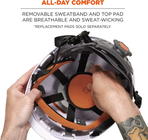 Vista 6 de Ergodyne Skullerz 8975 - Casco de seguridad Clase C, color blanco