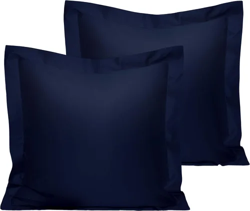 Vista 35 de NTBAY Fundas de almohada estándar de algodón – Fundas de almohada de algodón egipcio de 500 hilos, paquete de 2 fundas de almohada Oxford súper