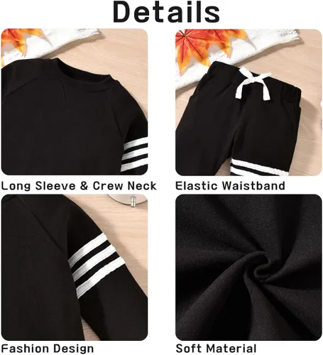 Vista 4 de Aalizzwell Sudadera para bebés niños y niñas de 0 a 24 meses