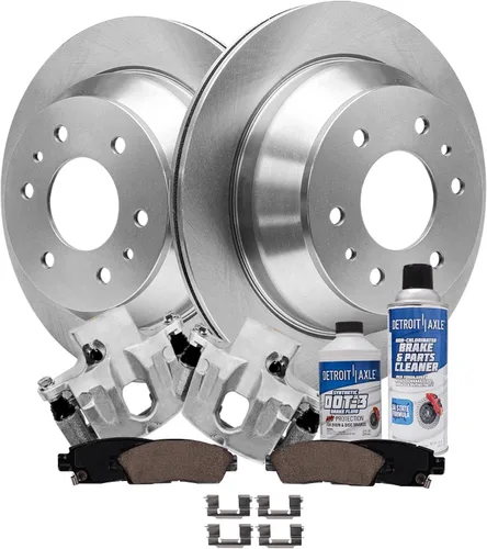 Vista 25 de Detroit Axle - Rotores de freno para Chrysler 200 2015 2016 2017, Rotores de freno de disco de reemplazo: 12.01" pulgadas delantero y 10.95