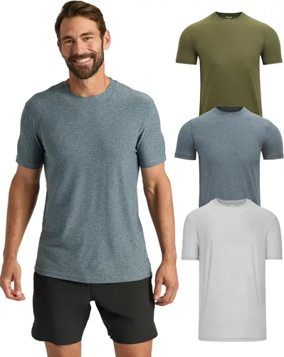 Vista 30 de True Classic Camisas de entrenamiento para hombre: camiseta muscular Negro