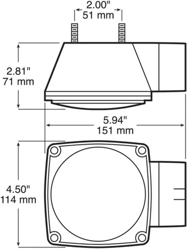 Vista 2 de Peterson - Kit de luces cuadradas rojas para remolque