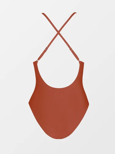 Vista 7 de CUPSHE - Traje de baño de una pieza para mujer, cuello en V profundo, espalda entrecruzada, tirantes ajustables
