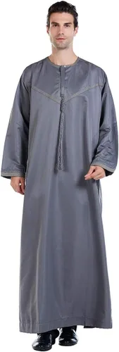 Vista 13 de Ropa musulmana para hombre, bata de caftán duradera, vestido largo de Dubai, ropa étnica, 1 bata suave