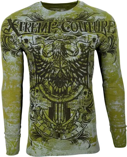 Vista 11 de Xtreme Couture by Affliction - Camisa térmica de manga larga para hombre Negro (Lluvia)