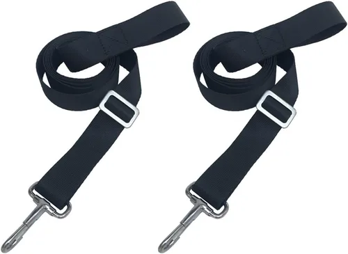 Vista 6 de 2 correas ajustables para la parte superior de barco Bimini con trabillas + ganchos a presión + correas para los ojos, accesorios de acero