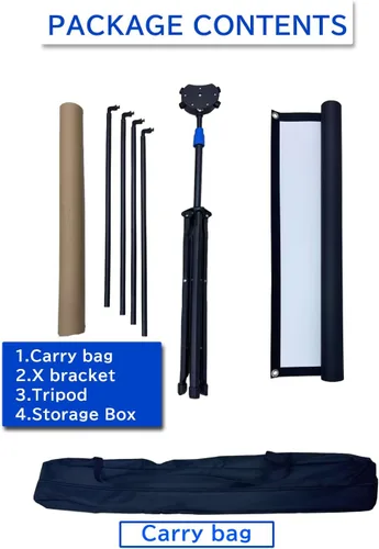 Vista 7 de Pantalla de proyector con soporte para exteriores de 60 pulgadas, 4K HD de 1.5, pantalla de película resistente a las arrugas, ángulo de visión