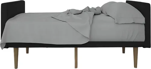 Vista 12 de Sábanas para sofá cama – Juego de 4 piezas, tamaño matrimonial, bolsillo profundo de 6 pulgadas de microfibra ultrasuave, doble cepillado, Negro