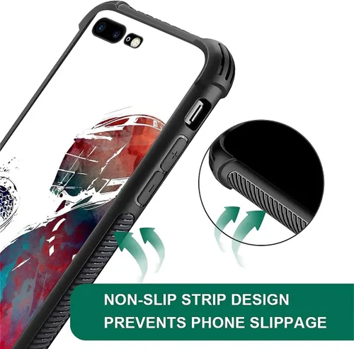 Vista 125 de Compatible con funda para iPhone 6 Plus/6s Plus,Bite Your Teeth Diseño de patrón asombroso, funda trasera dura de PC anti-arañazos y a prueba