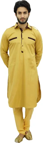 Vista 5 de Atasi Camiseta de hombre Pathani estilo Punjabi étnico largo casual Kurta