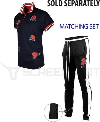 Vista 4 de Screenshot Camiseta Hipster Hip-Hop Premium para hombre estilo polo con bordado a la moda
