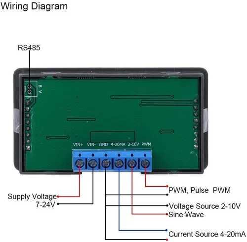 Vista 3 de Generador de pulsos PWM Módulo ajustable 4-20mA 2-10V Generador de señal con pantalla LCD para calibración de prueba de función