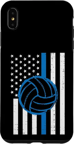Vista 11 de US Flag Blue Line Volleyball Vintage Patriotic Police Cop Case for iPhone 17