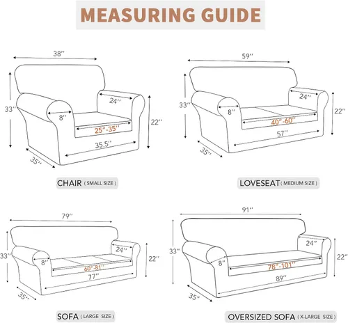 Vista 6 de Easy-Going - Funda para sofá 100% impermeable de ambos lados, funda de jacquard elástica, protector de muebles a prueba de derrames, para niños
