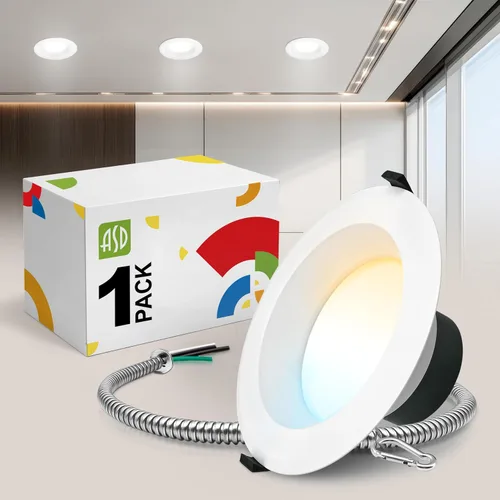 Vista 20 de ASD Downlight LED comercial sin lata de 4 pulgadas, iluminación ajustable de potencia de 7/10/13W, lámpara de techo empotrable redonda regulable, 5