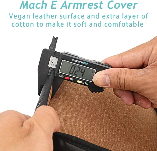 Vista 7 de BestEvMod Funda para reposabrazos de consola central compatible con Mustang Mach-E Mach e 2021 2022 2023, accesorios interiores, protector de cuero