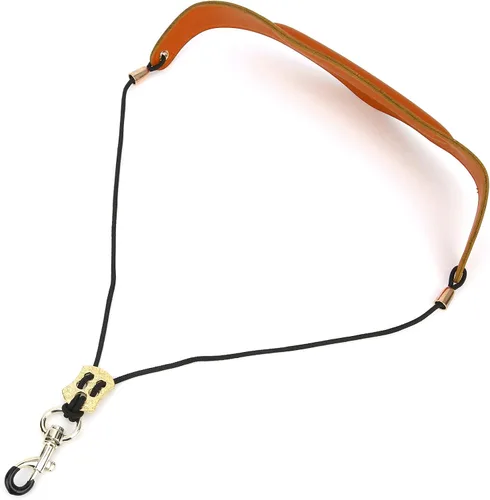 Vista 9 de Correa de saxofón acolchada para el cuello de saxofón con gancho giratorio, Naranja