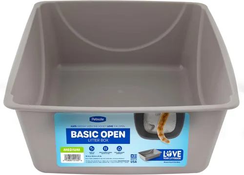 Vista 11 de Petmate Bandeja de arena, azul/gris, pequeña, fabricada en Estados Unidos
