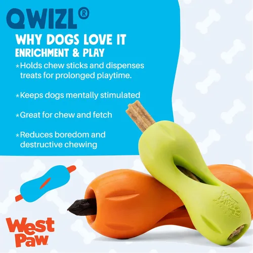 Vista 2 de West Paw Design, Juguete para perro Qwizl Aqua Pequeño