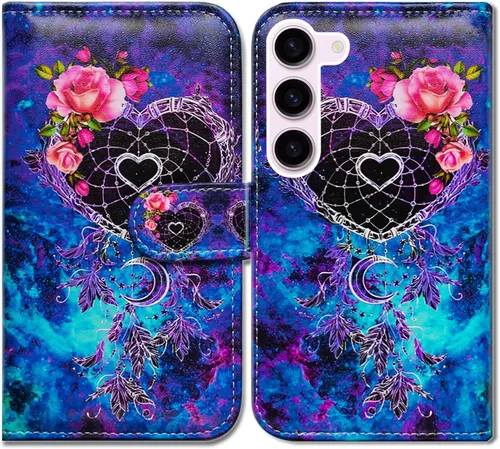 Vista 21 de Bcov Funda para Galaxy S23 Fe, funda de piel con tapa y función atril para Samsung Galaxy S23 FE