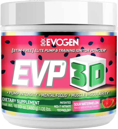 Vista 7 de Evogen EVP-3D Stim-Free Pre-Workout BlackBerry Lemonade 40 porciones