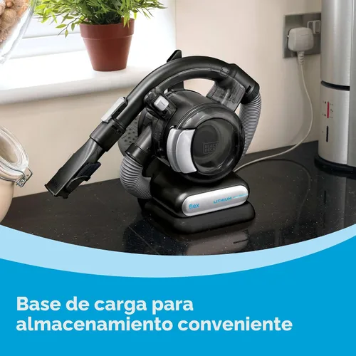 Vista 9 de Black+Decker BDH2020FL - Aspiradora flexible de litio, 20 V max, con cepillo para pelo de mascotas, inalámbrica