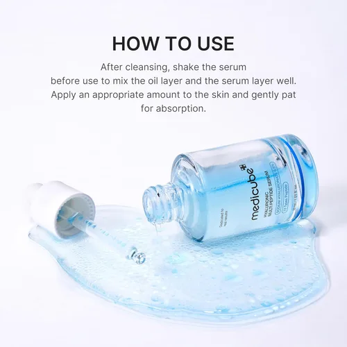 Vista 6 de medicube Suero de Péptidos Múltiples Hialurónicos PDRN para un Rostro Luminoso y Calmante Suero Facial Radiante Hidratante y Ligero para Todo Tipo