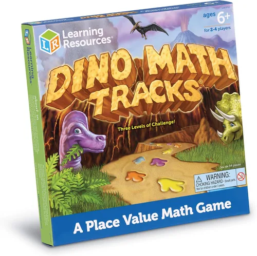 Vista 6 de Juego de mesa Dino Math Tracks de Learning Resources