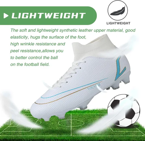 Vista 3 de CBUSTER Soccer Cleats Mens Outdoor Indoor Soccer Shoes Women for Big Boy AGTF