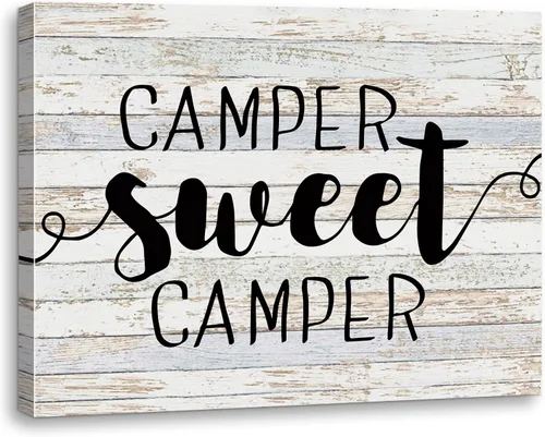 Vista 7 de Let The Adventure Begin - Lienzo decorativo para pared, enmarcado para sala de caravana, baño, decoración de remolques, 11 x 14 pulgadas, regalos