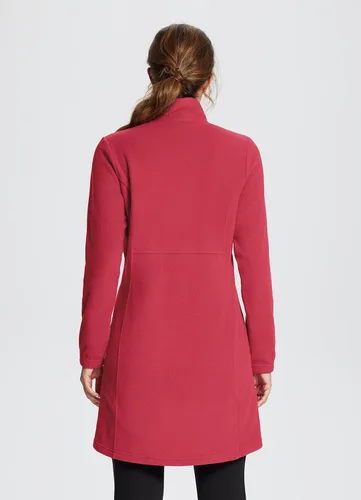 Vista 4 de BALEAF Sudadera de forro polar para mujer, túnica larga con cremallera de un cuarto, vestido de invierno polar con bolsillo
