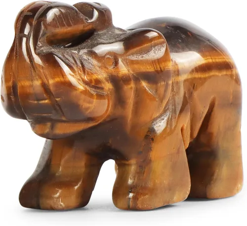 Vista 14 de SMQ Estatua de decoración de elefante de cristales de amatista de 2.0 pulgadas, piedras preciosas talladas a mano, figuras de cristal de buena