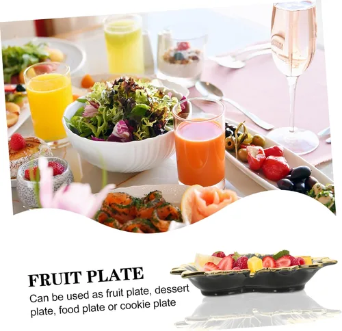 Vista 9 de Luxshiny Bandeja de fruta, bandeja para anillos, bandejas de tocador, bandeja de cerámica fina para baratijas, plato decorativo para anillos