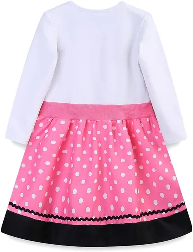 Vista 2 de Mud Kingdom Little Girls Birthday Dress Number Gift Cute Polka Dots