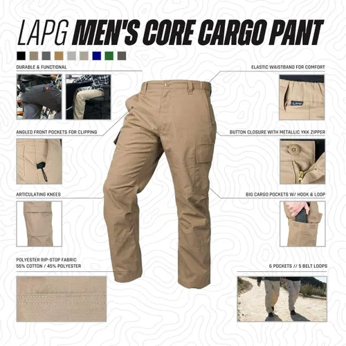Vista 2 de LA Police Gear - Pantalón de trabajo ligero para hombre, tipo cargo