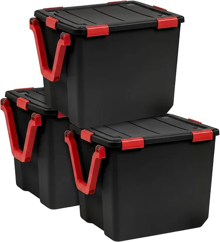 Vista 11 de IRIS - Caja de almacenamiento WEATHERTIGHT de 19 cuartos de galón, paquete de 6, color negro