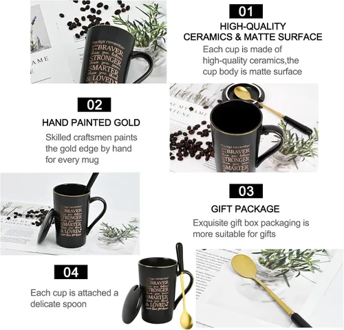 Vista 5 de YHRJWN Taza inspiradora – Always Remember You Are Braver Than You Believe, You Are Loved – Regalos para el cáncer para mujeres y hombres, regalos