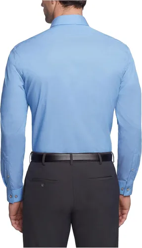 Vista 2 de Calvin Klein Men's Dress Shirt Slim Fit Non-iron Herringbone