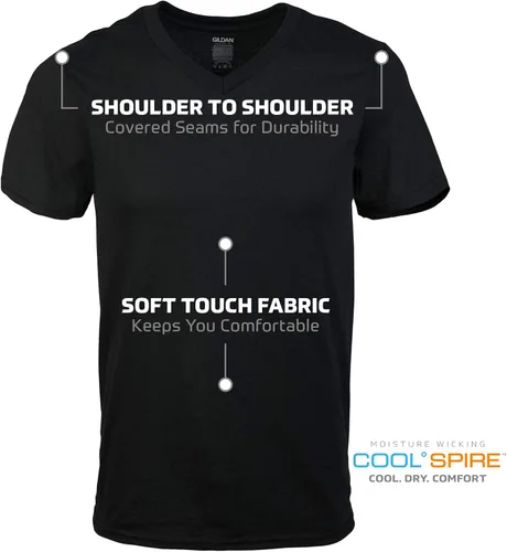 Vista 2 de Gildan - Camisetas de cuello en V para hombre Multipack